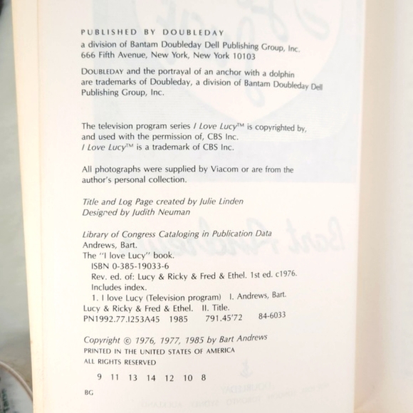 The I Love Lucy Book, Bart Andrews, Softcover, 422pp, EUC, 1985 Doubleday - Picture 5 of 16